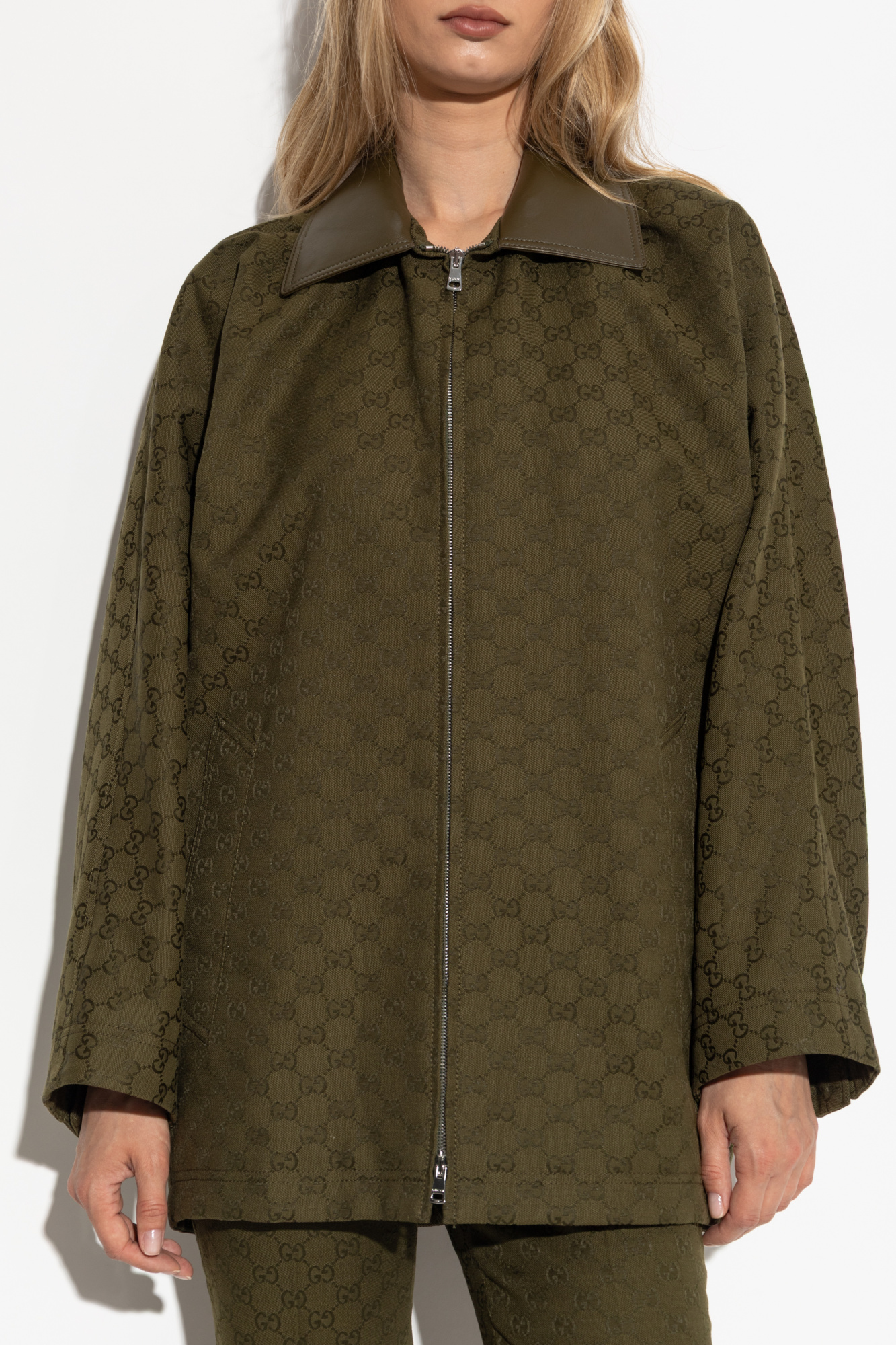 ジャケット GUCCI SS24 Giacca in seta stampata (743005 XJFJF4034) Gucci Hooded Jacket, Size L